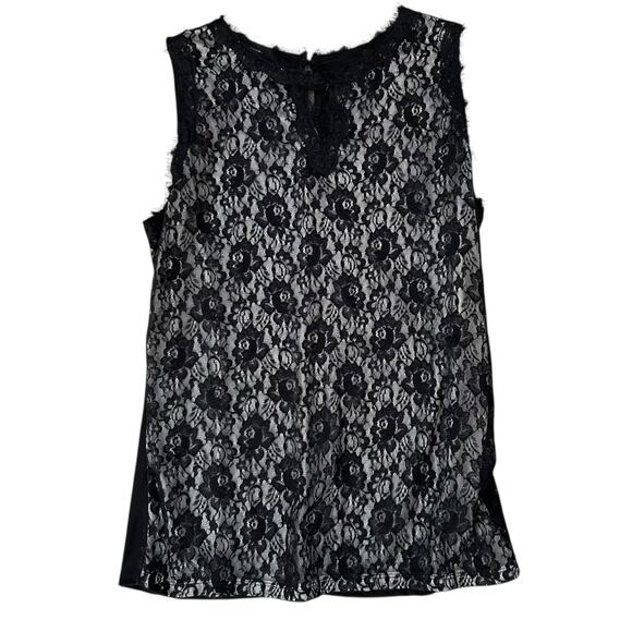 INC International Concepts Tops - INC International Concepts Sleeveless Black Lace Blouse Womens XXL Whimsigoth